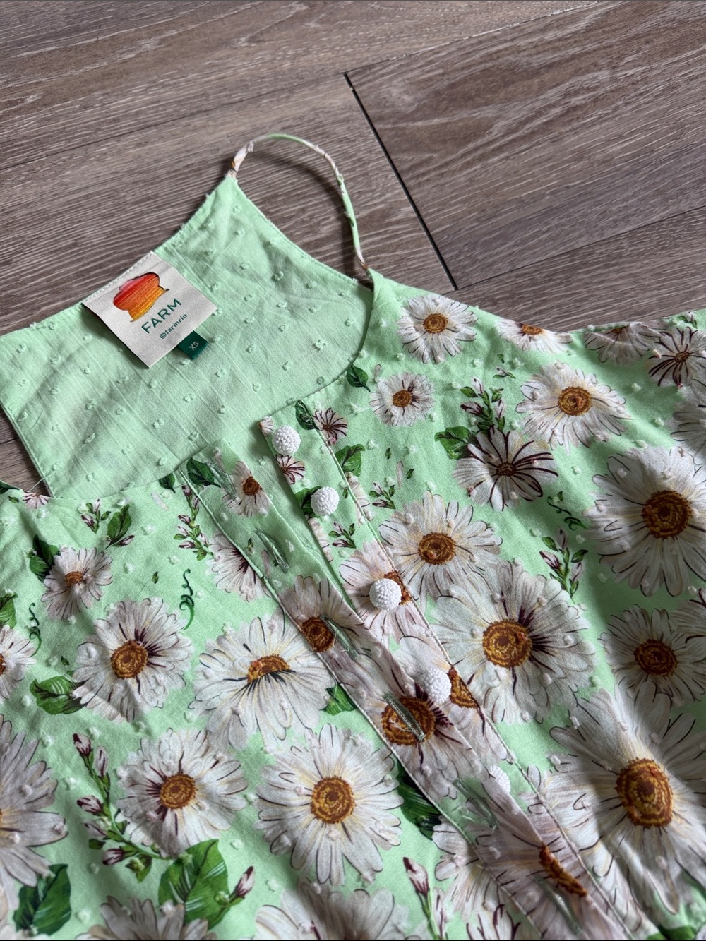 Farm Rio Floral Tiered Maxi Dress - Green, Blue, Pink, Yellow - Picture 2 of 4